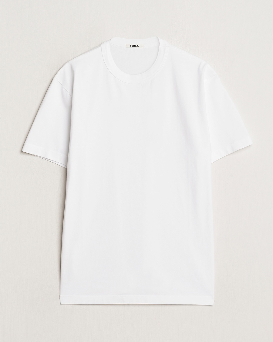 Tekla Organic Cotton Sleeping T-Shirt White – White