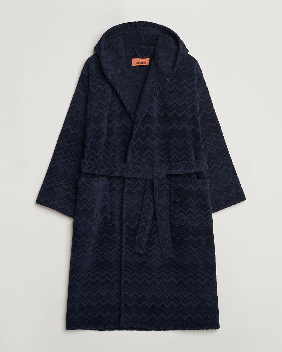 Missoni Home Chalk Bath Robe Navy – Blue