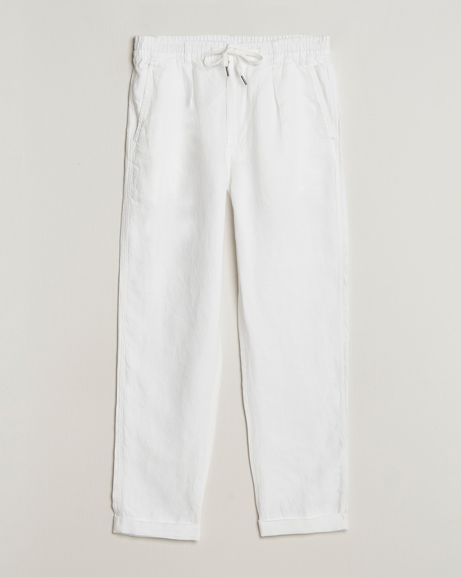 パンツ PT01 cotton linen 1pleats white pants PT01 Gentleman Fit Linen Trousers Light Beige at CareOfCarl.com