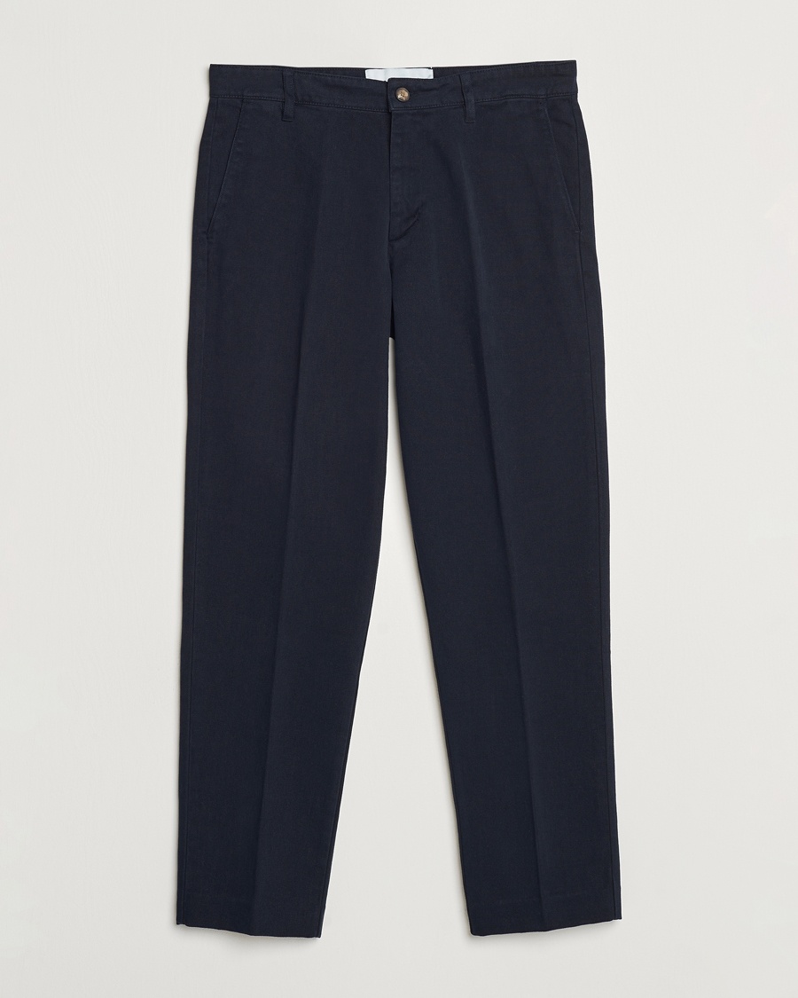 A Day's March Miller Cotton/Lyocell Trousers Navy – Blue
