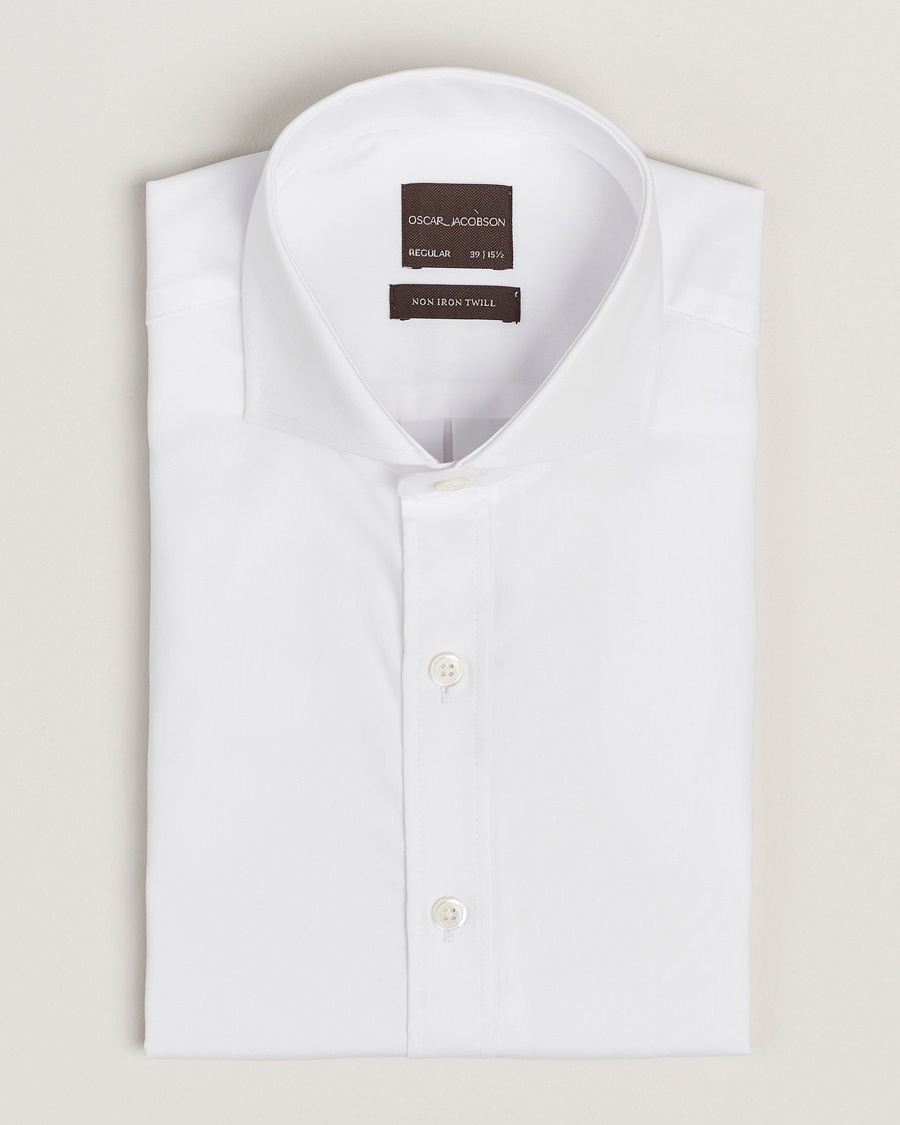 Men | | Oscar Jacobson | Reg Fit Cut Away Non Iron Twill Optical White