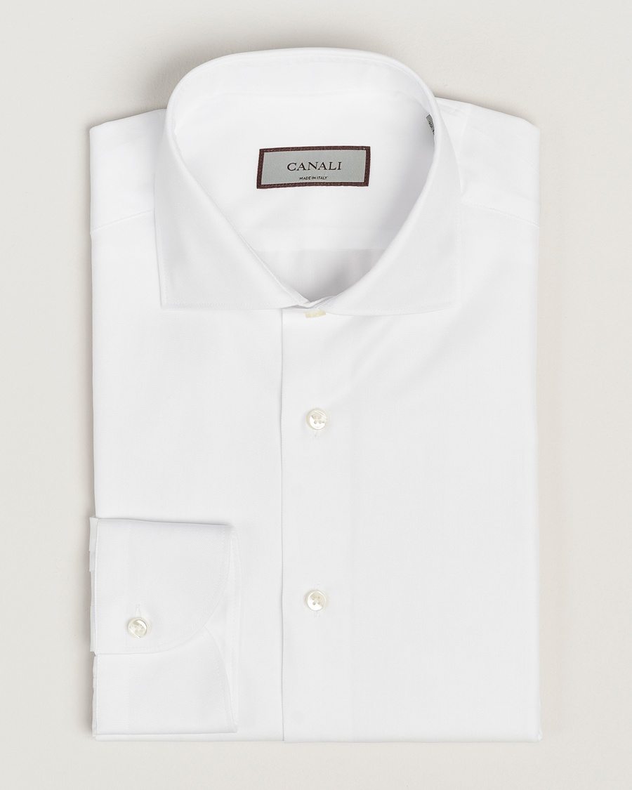 Canali Slim Fit Cotton Shirt White – White