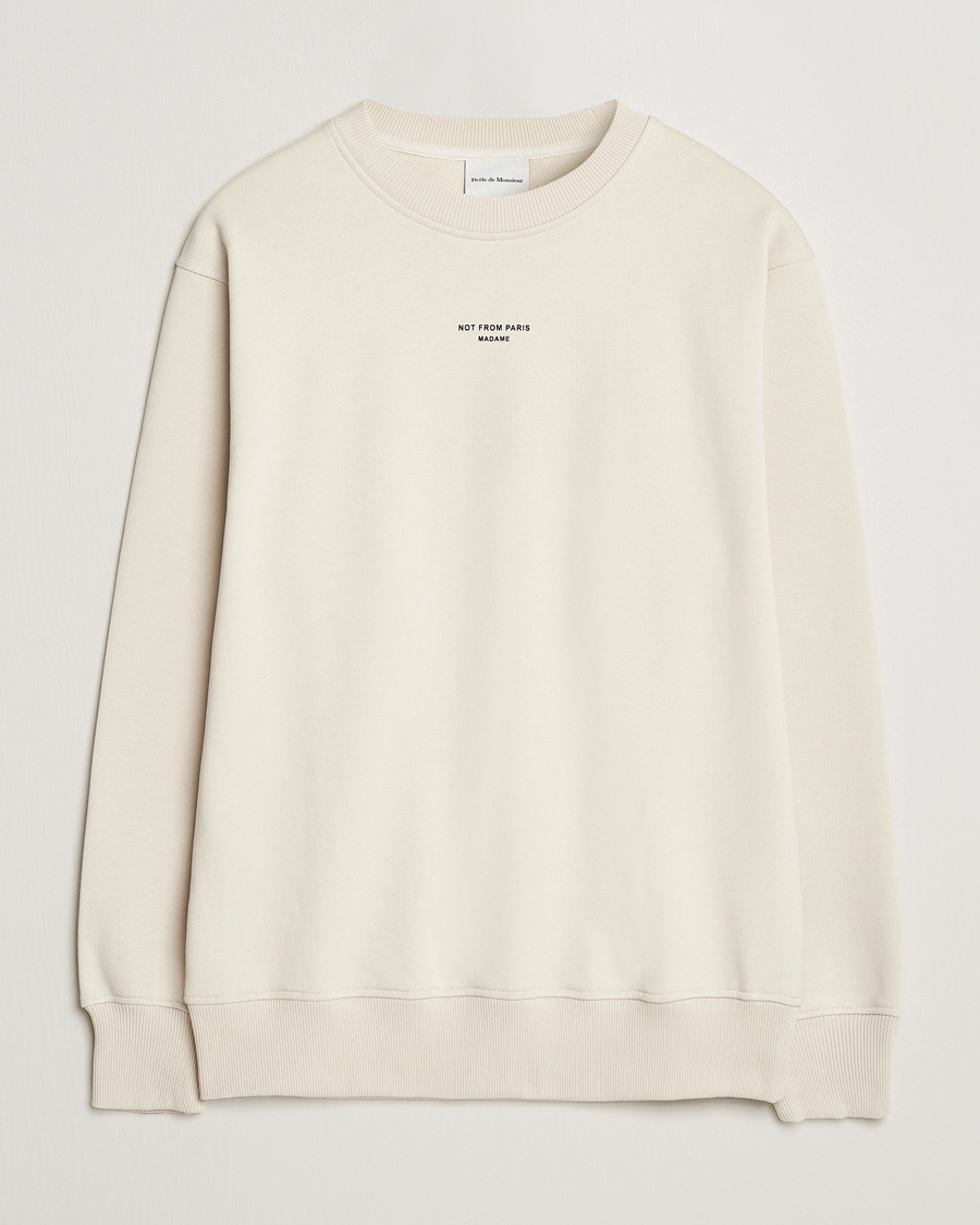 Drôle de Monsieur Classic Slogan Sweatshirt Mastic – Beige