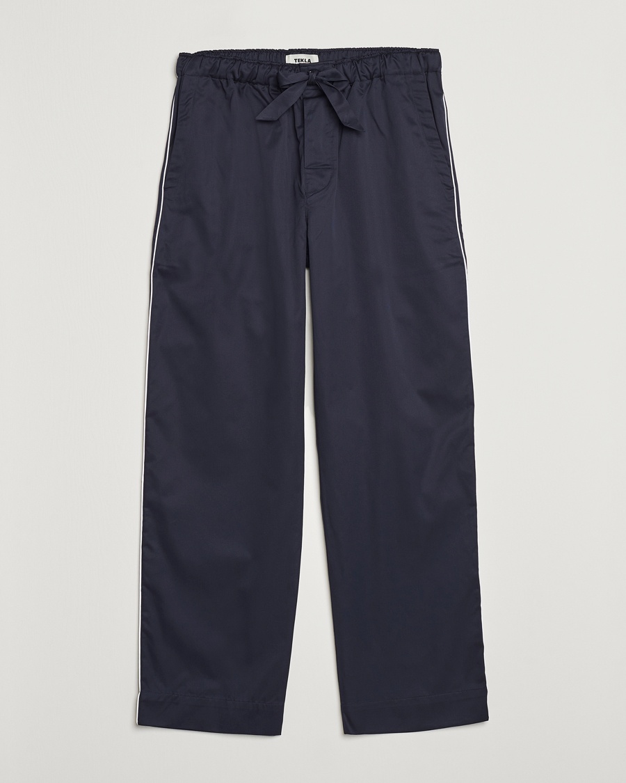 Tekla Sateen Pyjama Pants Chelsea Navy – Blue