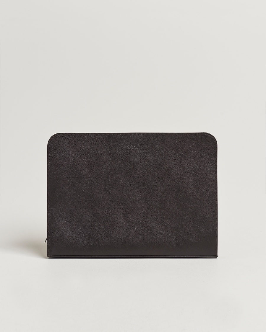 Men | Briefcases | Oscar Jacobson | Laptop Leather Holder Forastero Brown