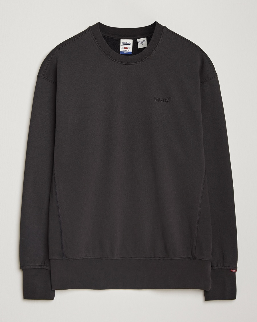 Levi's Garment Dyed Authentic Crew Neck Sweatshirt Black – Black