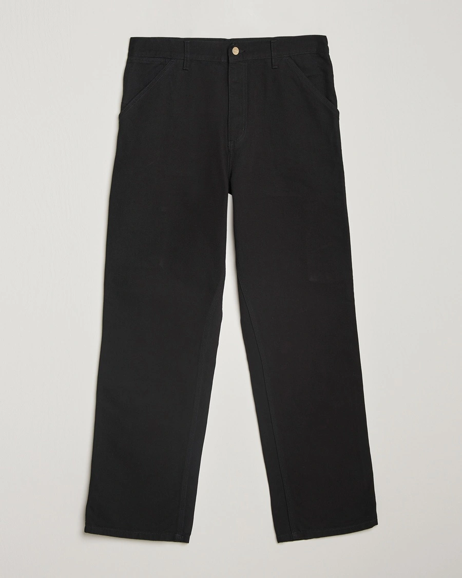 Carhartt WIP Single Knee Pants Dearborn Canvas Black – Black