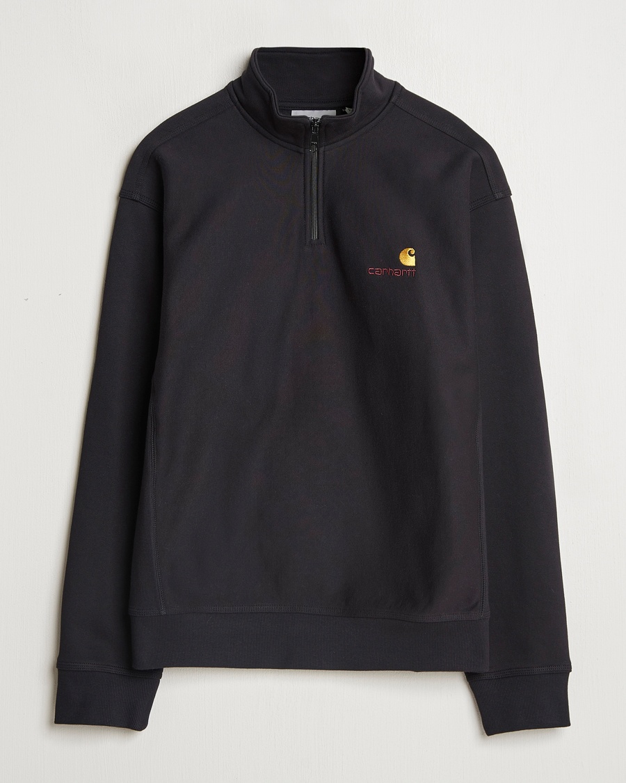 Men | Clothing | Carhartt WIP | American Script Half Zip Sweatshirt Black