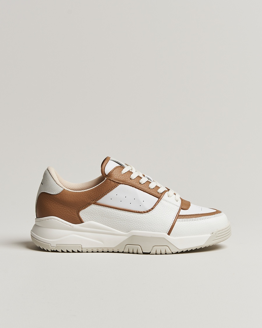 Men | Sale | J.Lindeberg | Hoop Leather Sneaker Tiger Brown