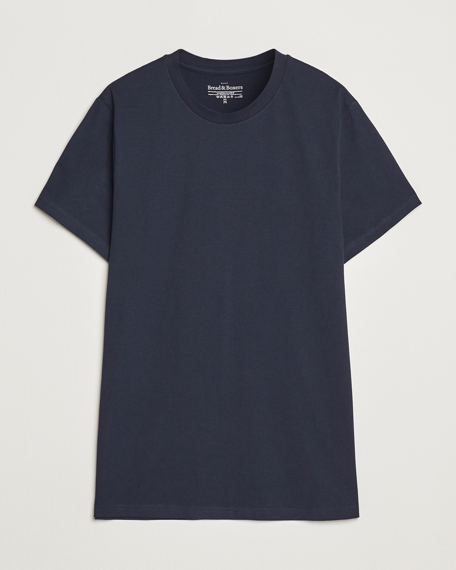Bread & Boxers Crew Neck Regular T-Shirt Dark Navy – Blue
