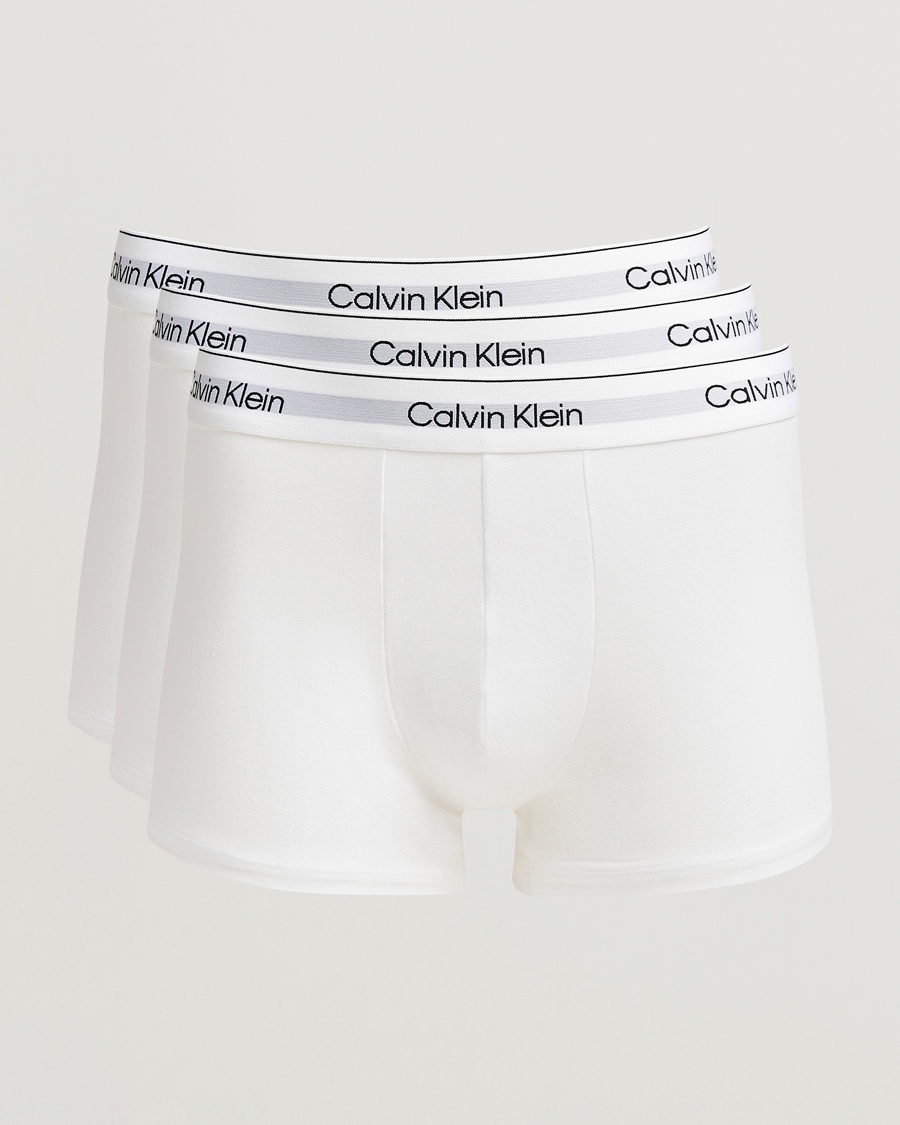Men | Calvin Klein | Calvin Klein | 3-Pack Icon Cotton Stretch Trunk White