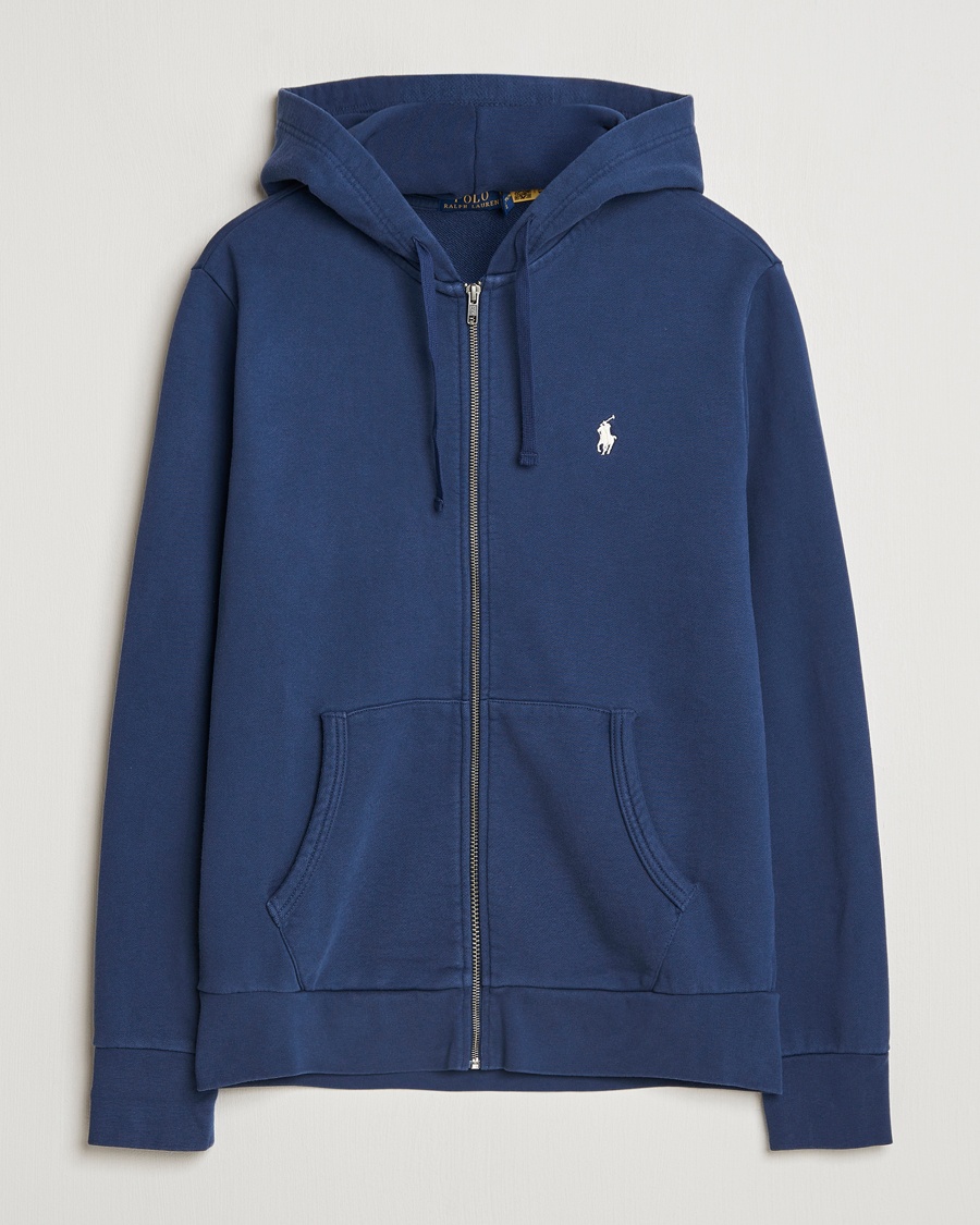 Polo Ralph Lauren Cotton Full Zip Sweater Navy Heather at