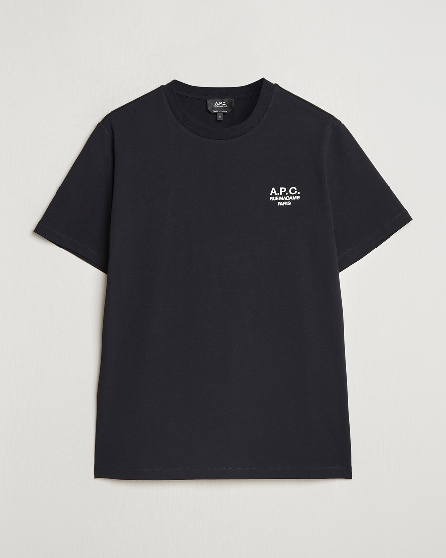 Men | Black t-shirts | A.P.C. | Rue Madame T-Shirt Black/White