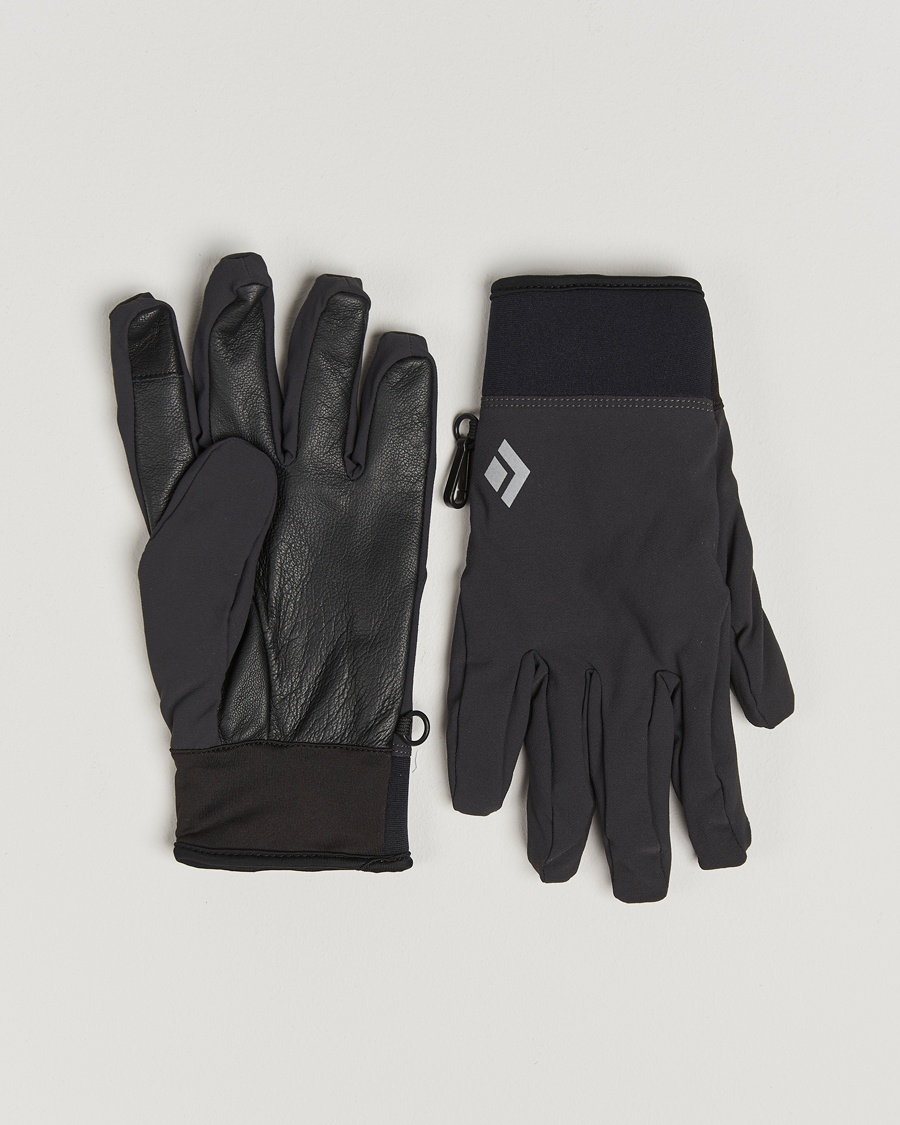 Black Diamond Midweight Softshell Gloves Smoke – Black