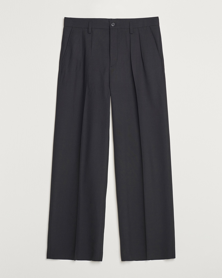 Filippa K Milo Wide Wool Trousers Black – Black