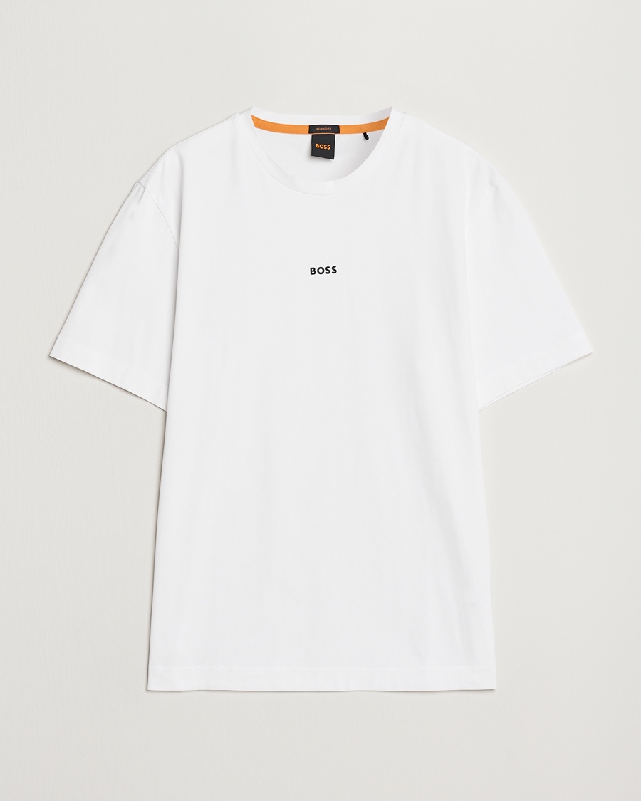 Men | White t-shirts | BOSS ORANGE | Tchup Logo Crew Neck T-Shirt White