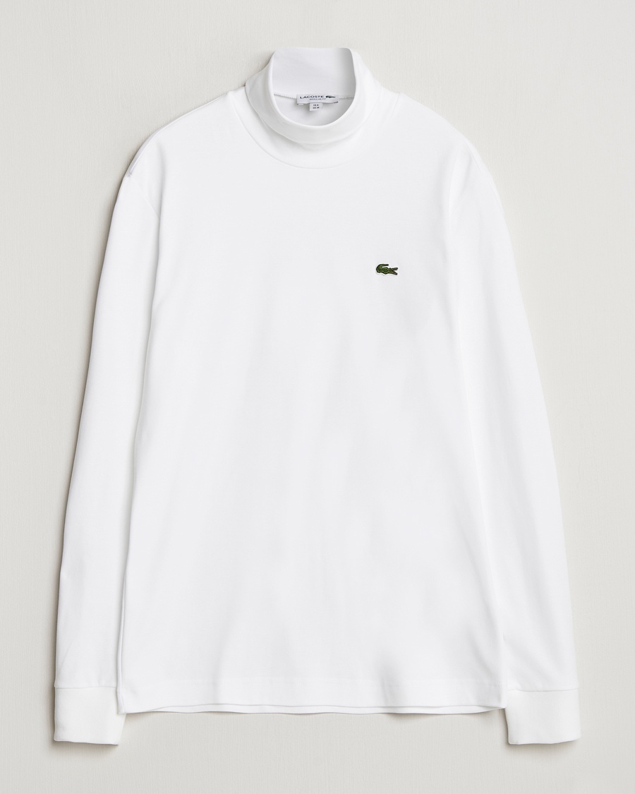 Lacoste Interlock Cotton Rollneck White – White