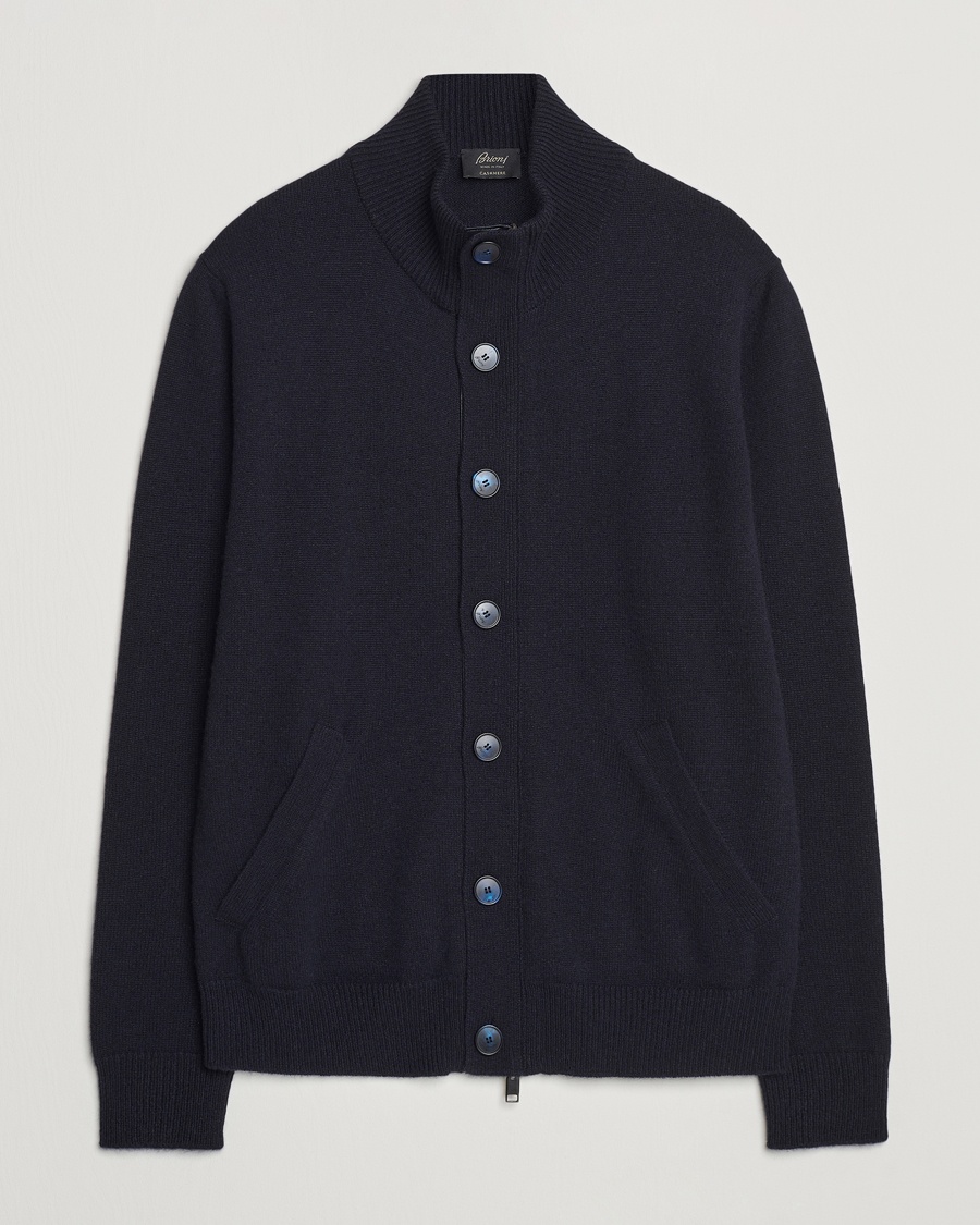 Brioni Cashmere Cardigan Jacket Navy – Blue