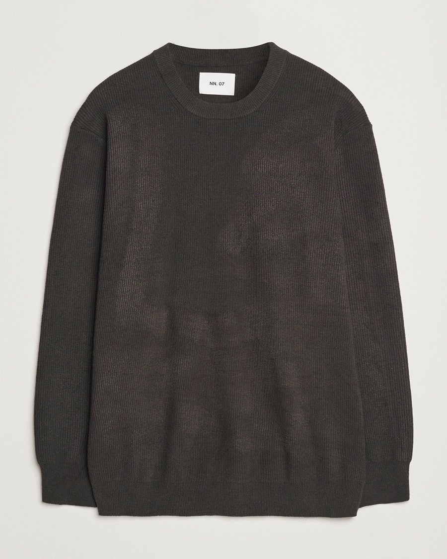 NN07 Danny Knitted Sweater Dark Army – Green