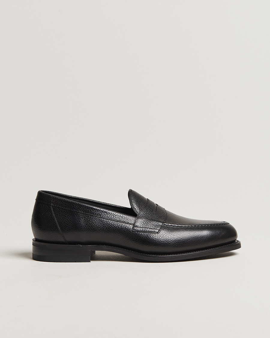 Men | Loake 1880 | Loake 1880 | Imperial Grained Penny Loafer Black