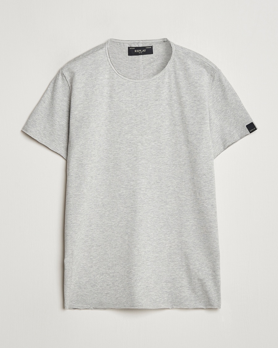 Replay Crew Neck T-Shirt Light Grey Melange – Grey