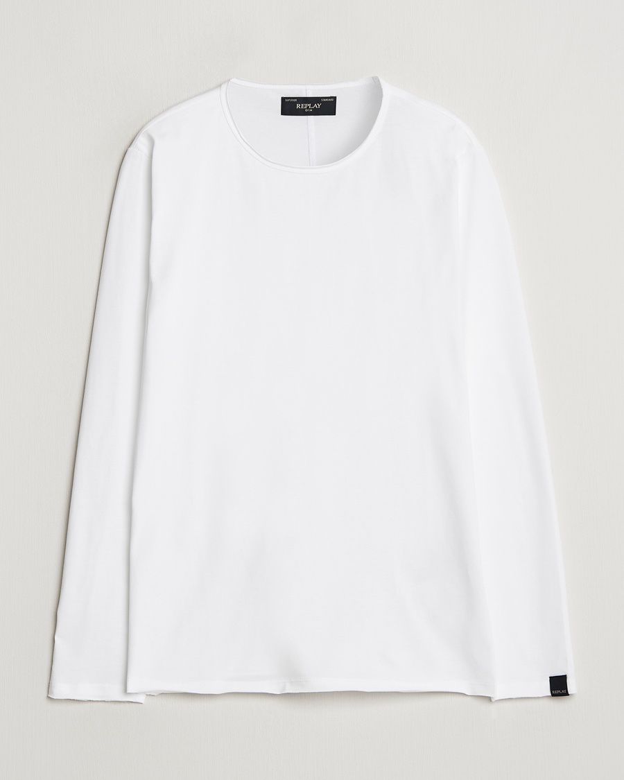 Replay Crew Neck Long Sleeve T-Shirt White – White