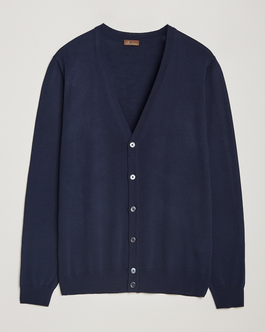 Stenströms Merino Cardigan Navy – Blue
