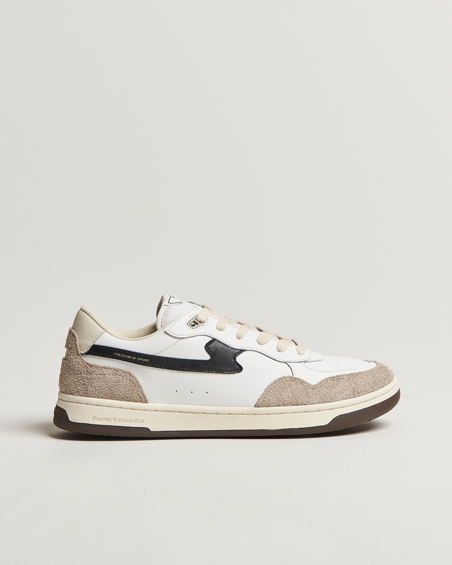 Men | | Stepney Workers Club | Pro Cup 01 S-Strike Leather/Suede Sneaker White Mixed