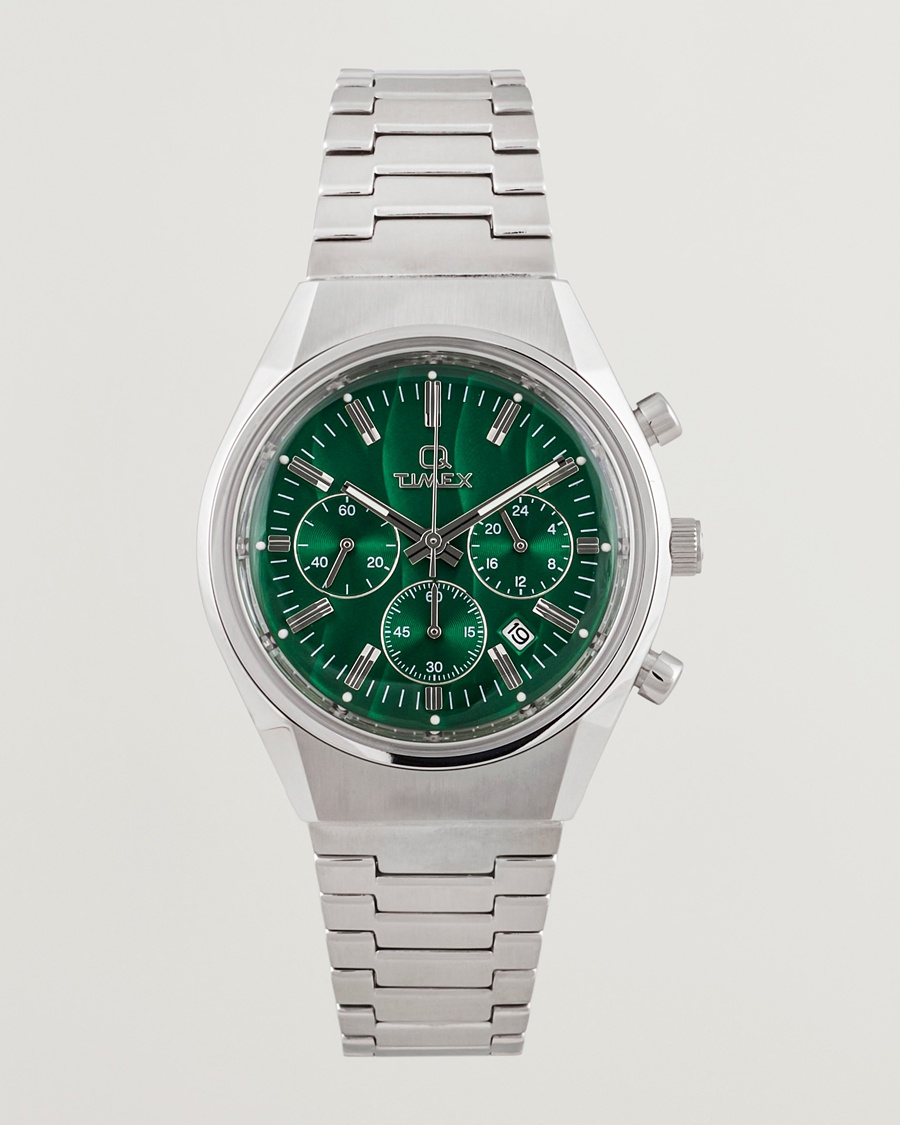 Men | Watches | Timex | Q Falcon Eye Chronograph 40mm Green Dial