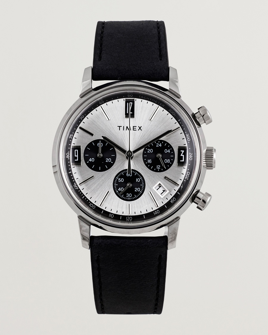 Timex Marlin Chrono Tachymeter 40mm Silver Dial – Silver
