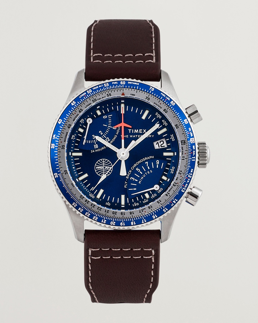 Timex Pan Am Flyback Chronograph 43mm Blue Dial – Blue