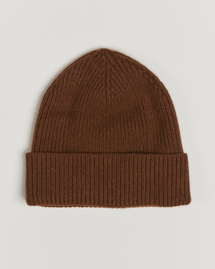 Le Bonnet Lambswool/Caregora Beanie Walnut – Brown