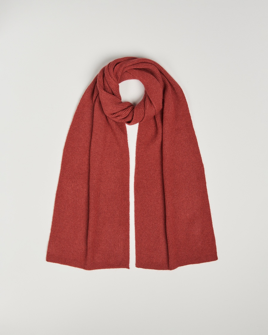 Le Bonnet Lambswool/Caregora Scarf Terra – Red