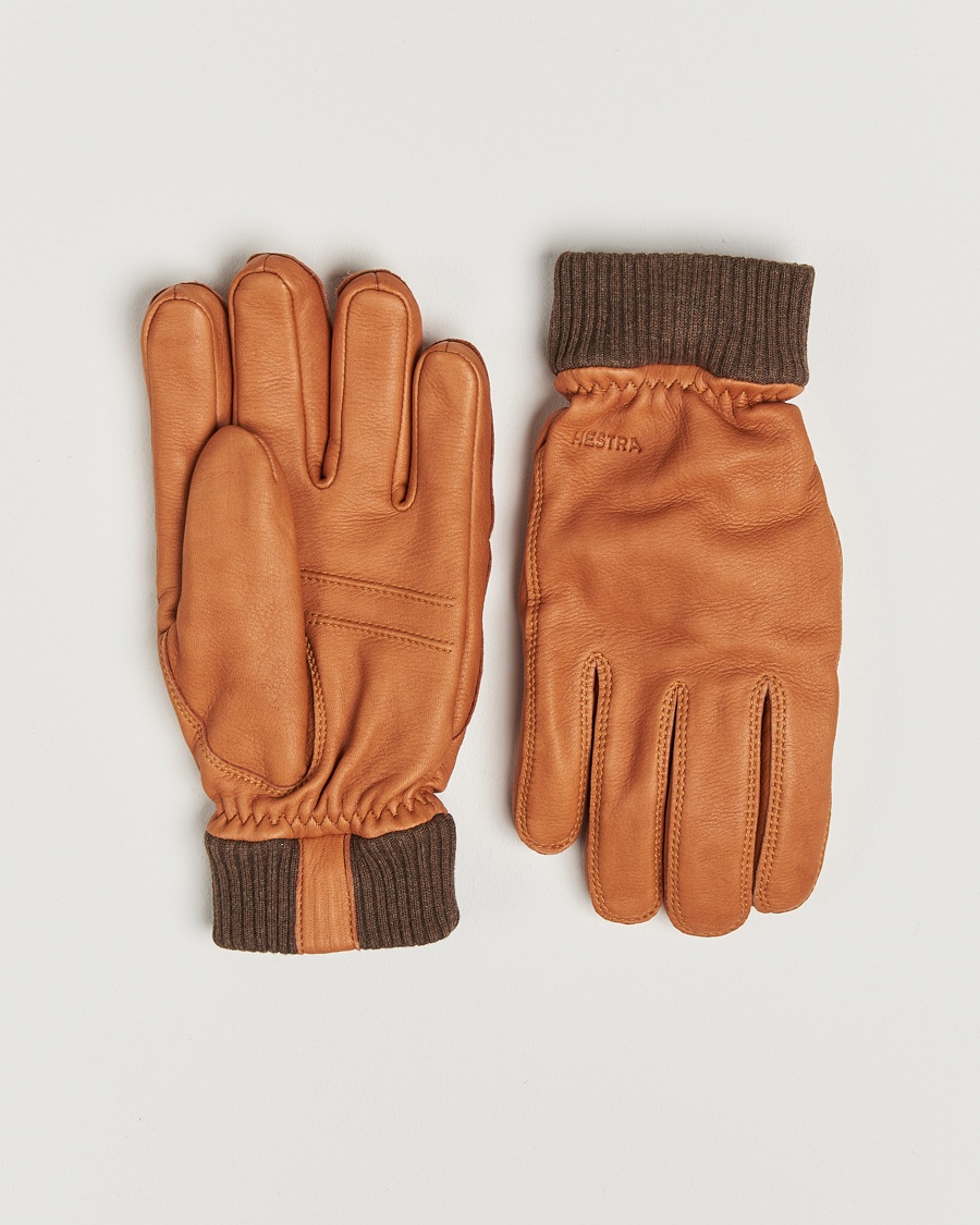 Hestra Tore Deerskin Primaloft Lined Glove Cognac – Brown