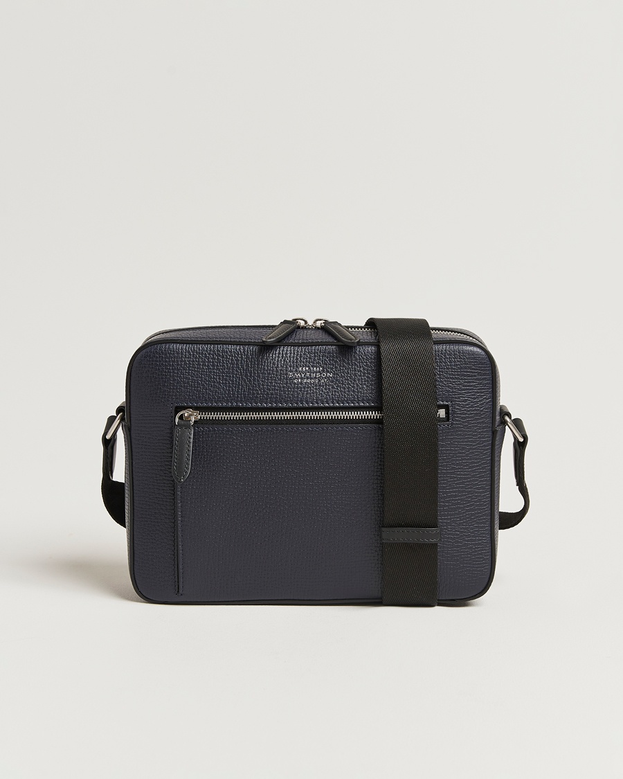 Men | Shoulder Bags | Smythson | Ludlow Zip Crossbody Bag Navy