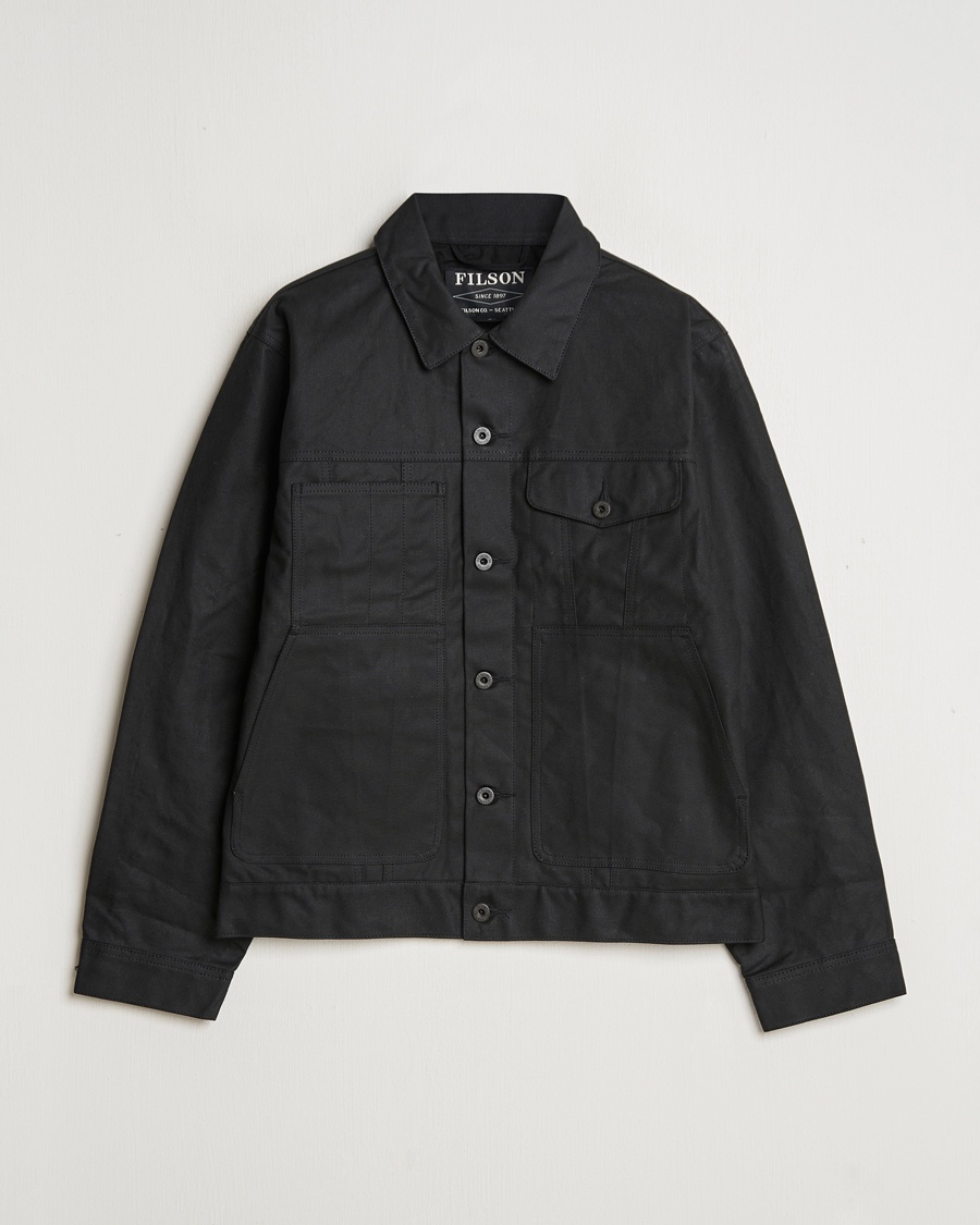 Men | Coats & Jackets | Filson | Tin Cloth Short Lined Cruiser Black