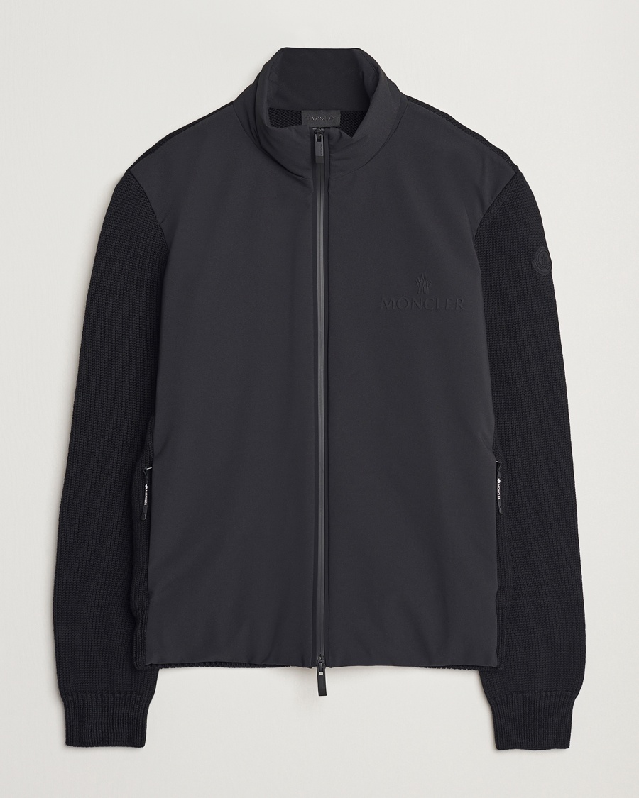 Moncler Hybrid Zip Cardigan Black – Black