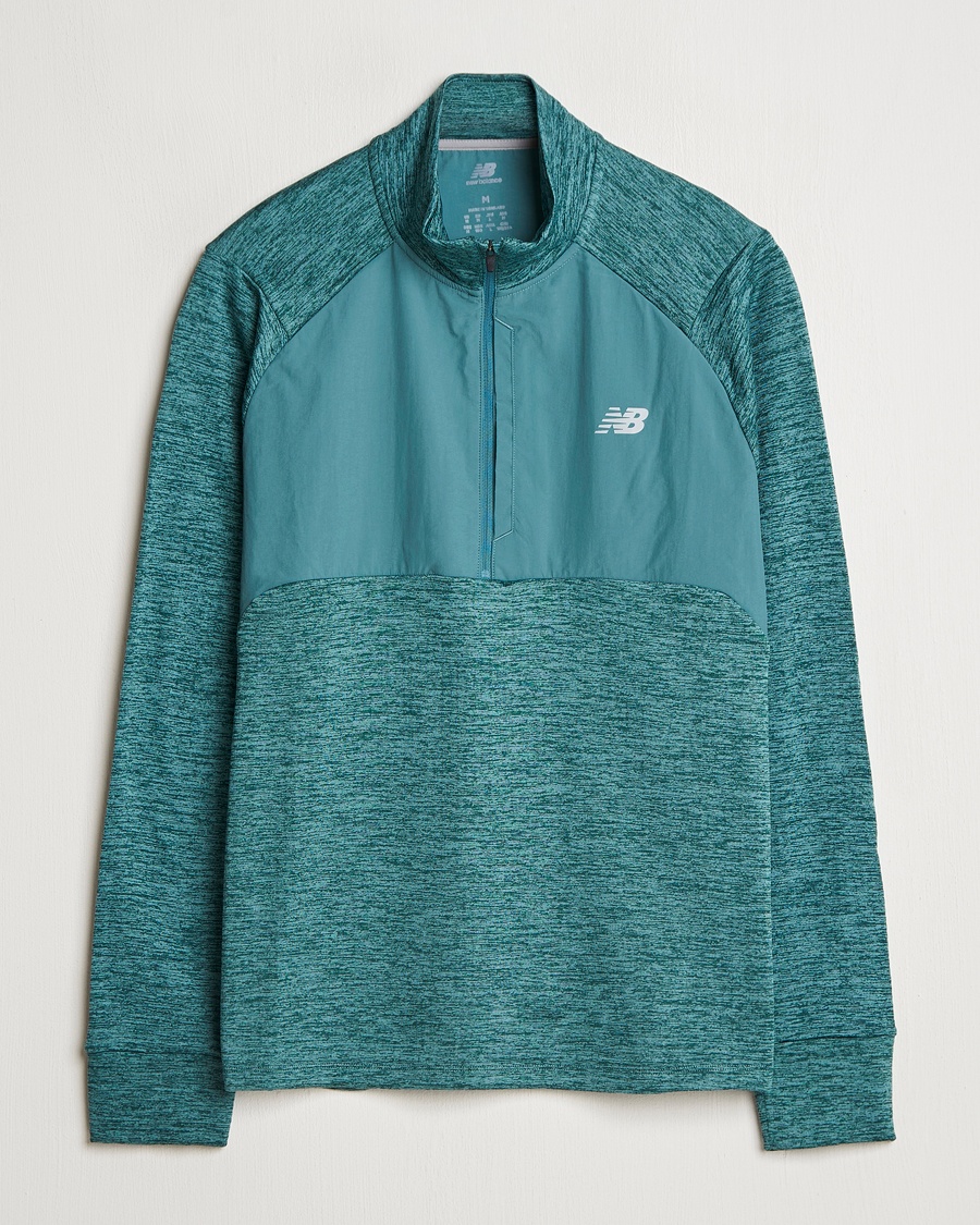 Men | New Balance Running | New Balance Running | Heat Grid Half Zip New Spruce