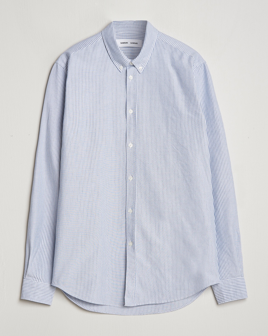 Samsøe Samsøe Saliam Oxford Shirt Oxford Narrow Stripe – Blue