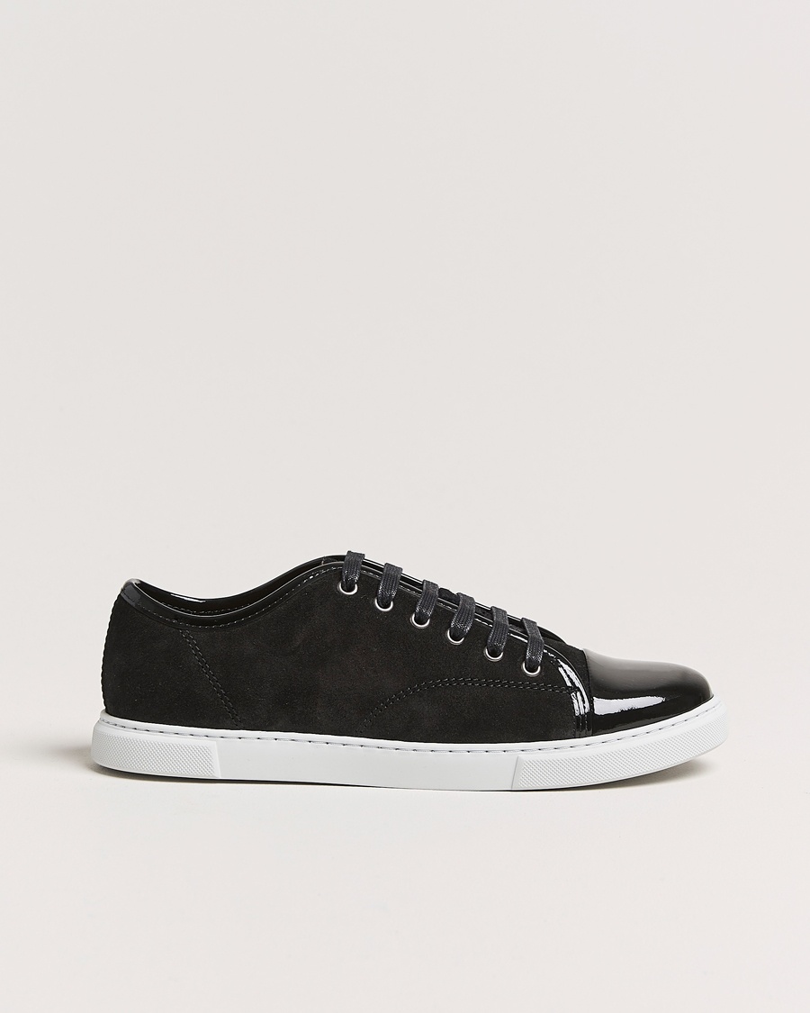 Men | | Lanvin | Womens Patent Cap Toe Sneaker Black