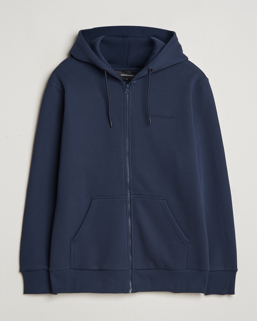 Peak Performance Original Full Zip Hoodie Blue Shadow – Blue