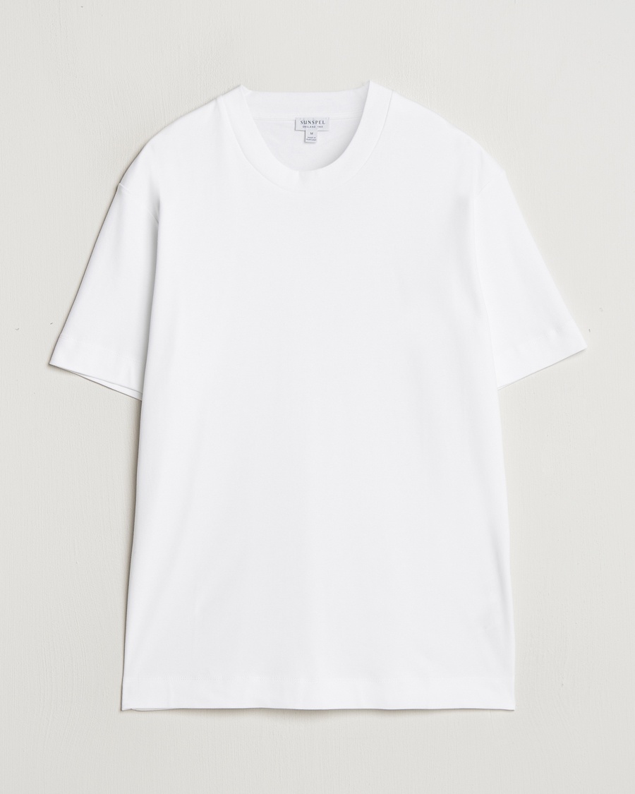 Sunspel Heavy Weight Supima Cotton T-Shirt White – White