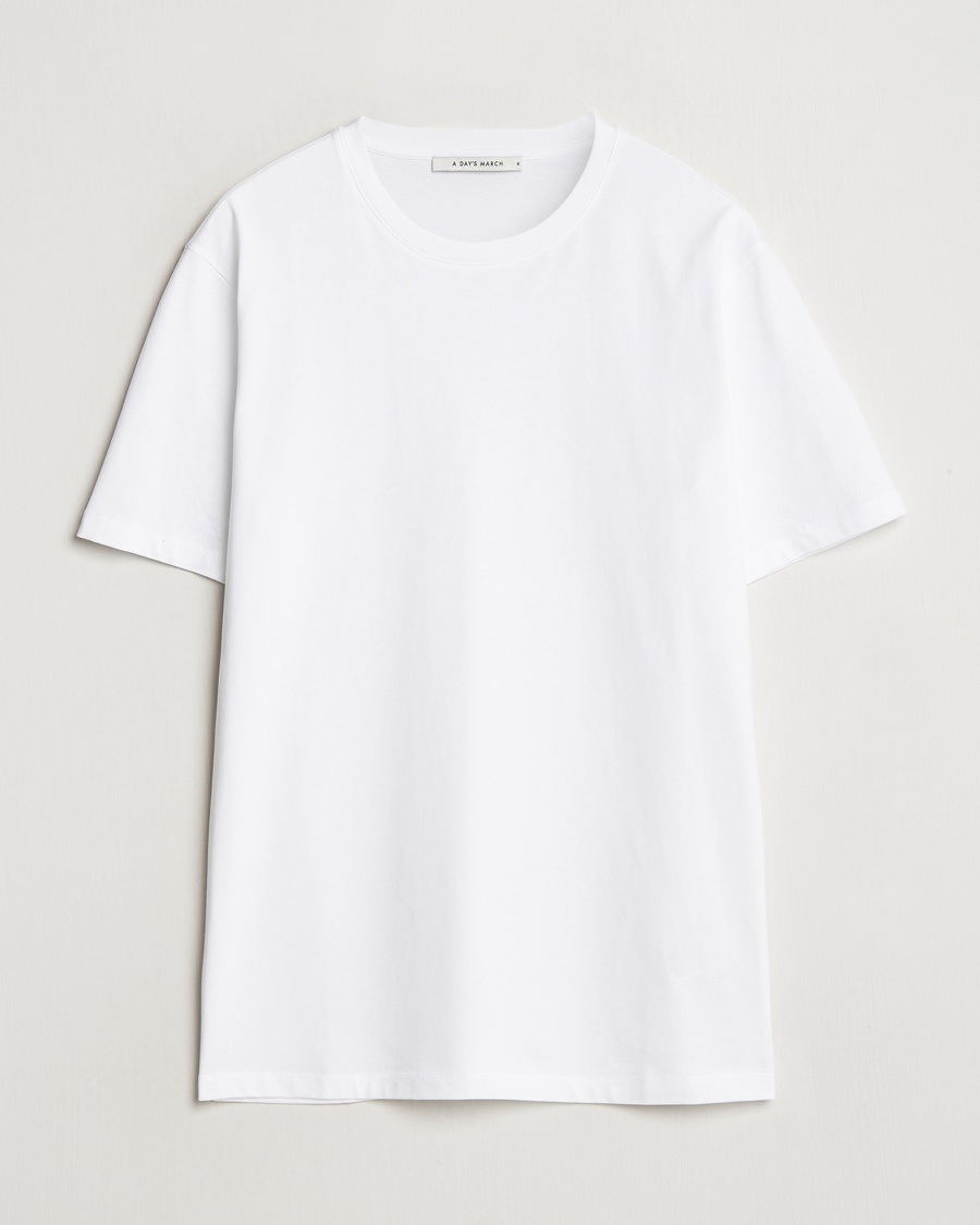 Men | White t-shirts | A Day's March | Midweight T-Shirt White