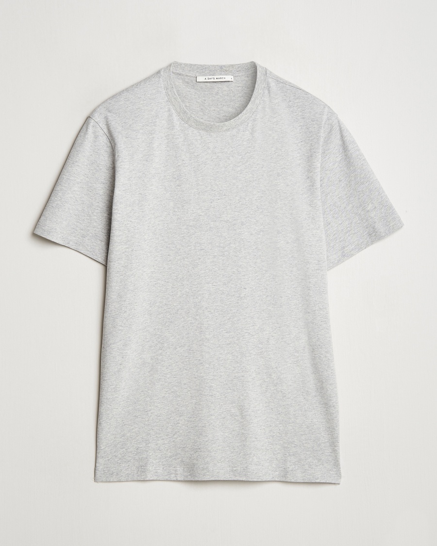 A Day's March Midweight T-Shirt Grey Melange – Grey