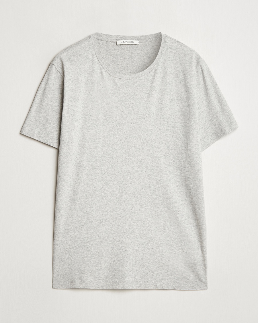 A Day's March Lightweight T-Shirt Grey Melange – Grey