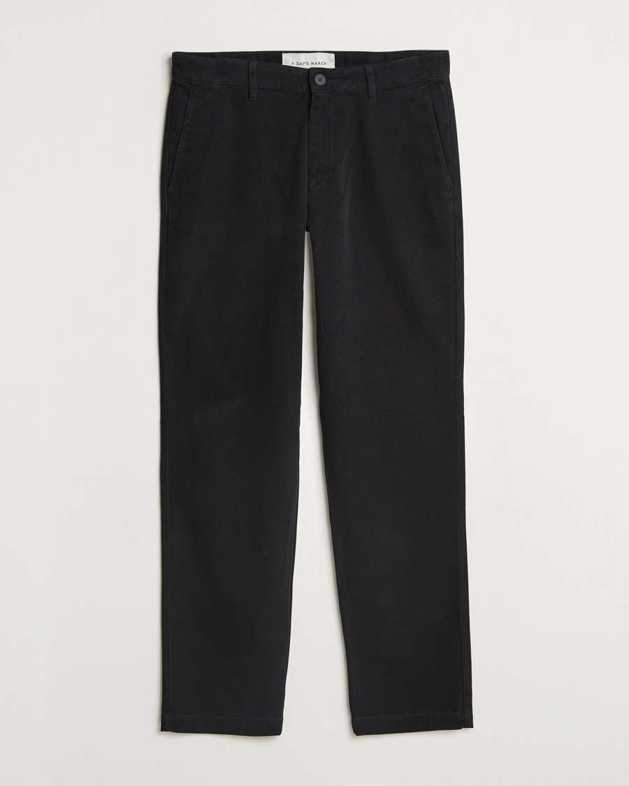 A Day's March Miller Cotton/Lyocell Trousers Black – Black