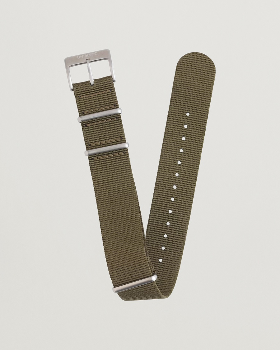 UNIMATIC Nylon Nato Steel 22mm Strap Olive – Green