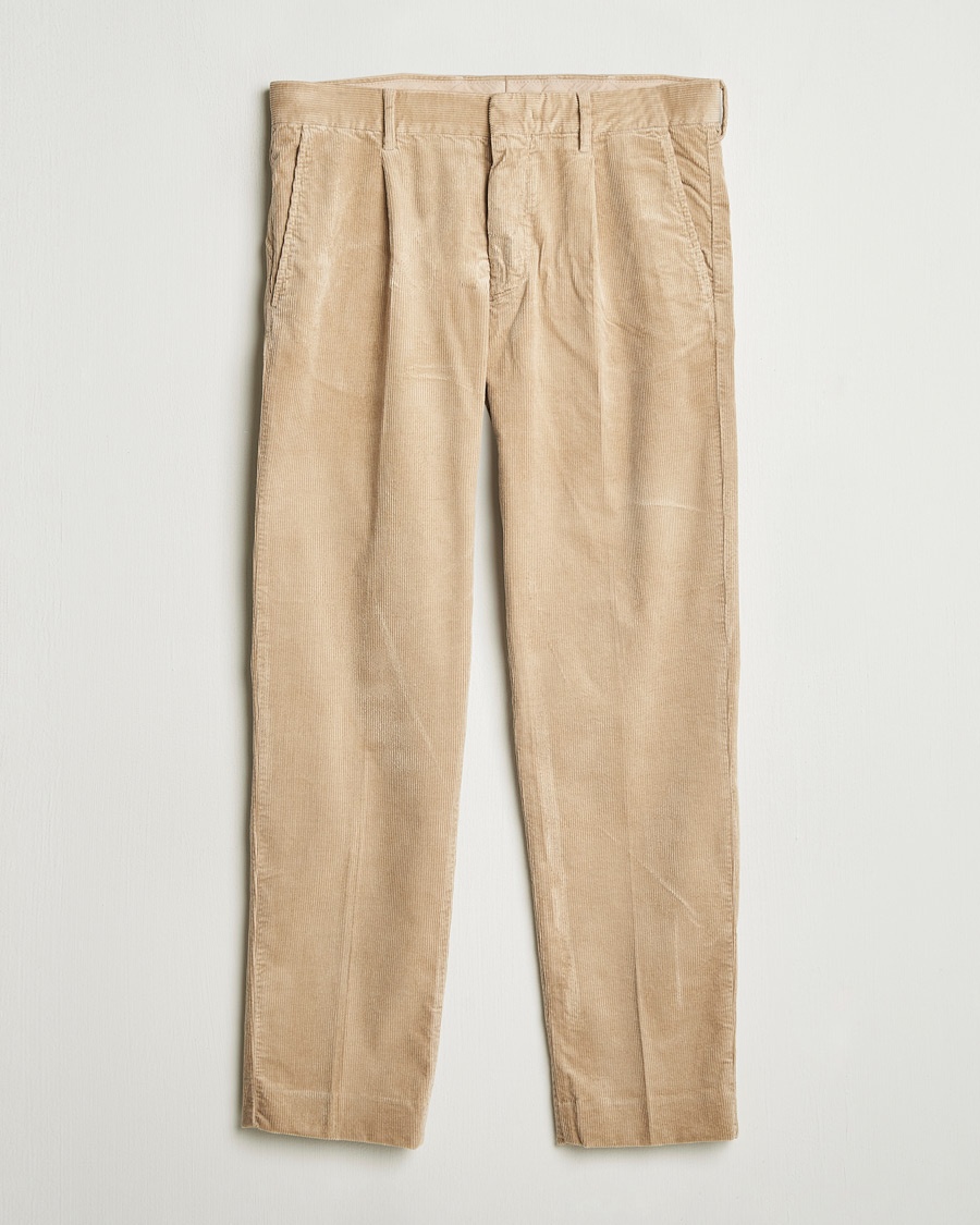 Men | NN07 | NN07 | Bill Pleated Corduroy Pants White Peppar
