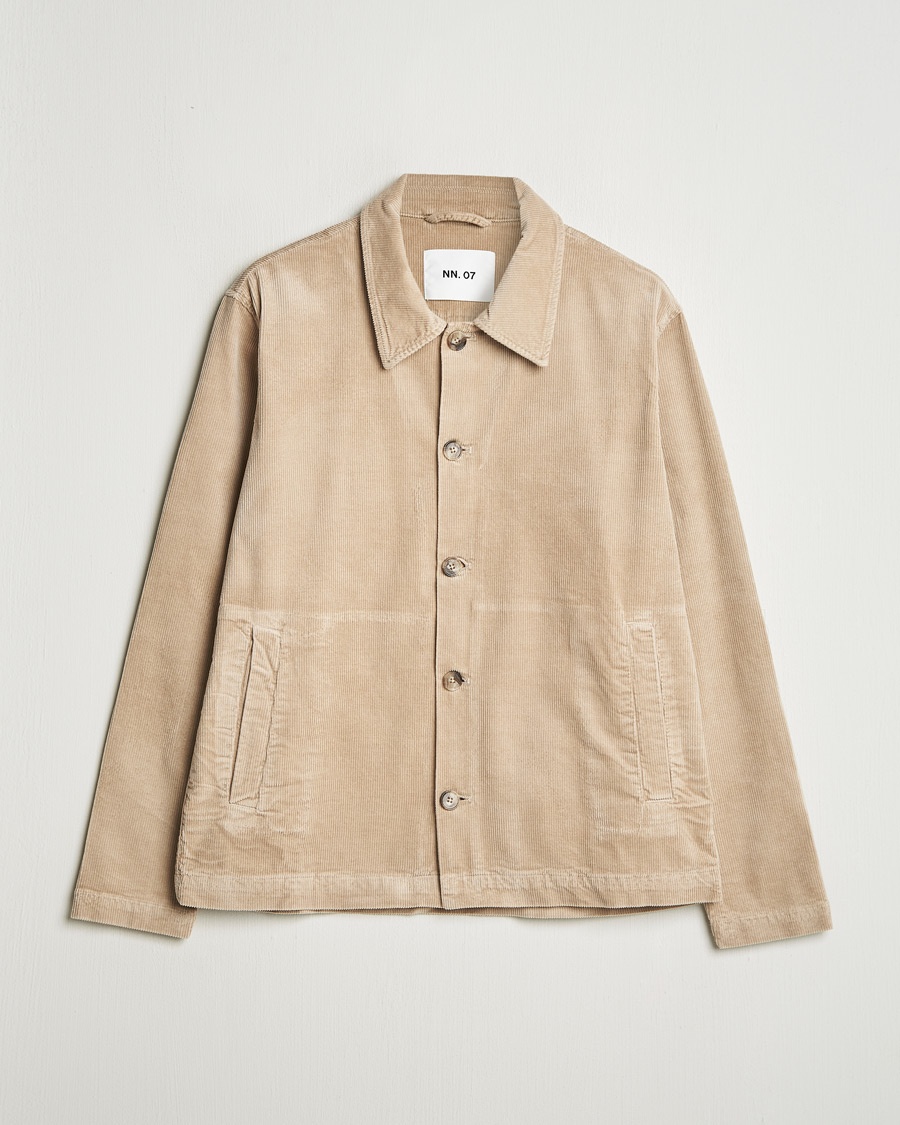 Men | | NN07 | Zander Corduroy Overshirt White Peppar