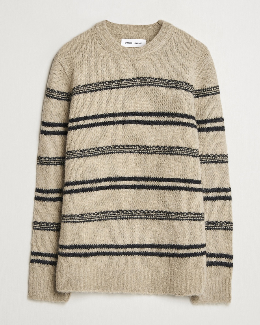 Men | Seasonal Offer | Samsøe Samsøe | Arin Alpaca Striped Sweater Seneca Rock